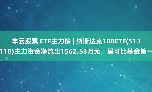 丰云股票 ETF主力榜 | 纳斯达克100ETF(513110)主力资金净流出1562.53万元，居可比基金第一