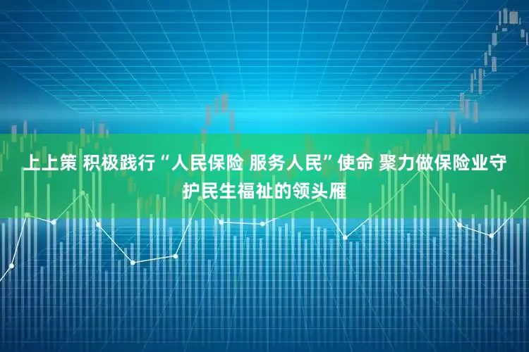 上上策 积极践行“人民保险 服务人民”使命 聚力做保险业守护民生福祉的领头雁